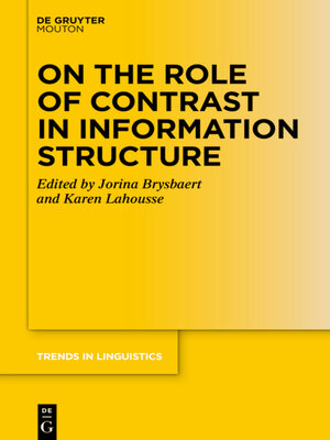 cover image of On the Role of Contrast in Information Structure